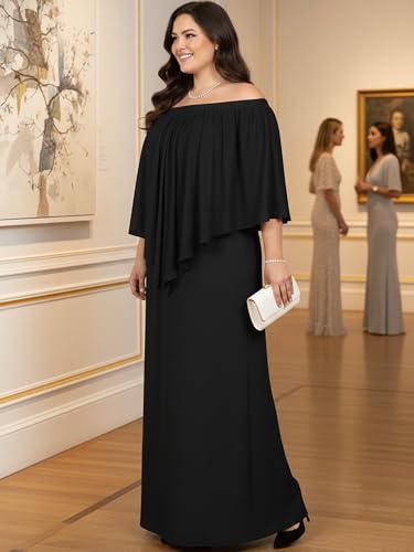 Image of KOH KOH Womens Strapless Off Shoulder Flattering Cocktail Maxi Dress Gown