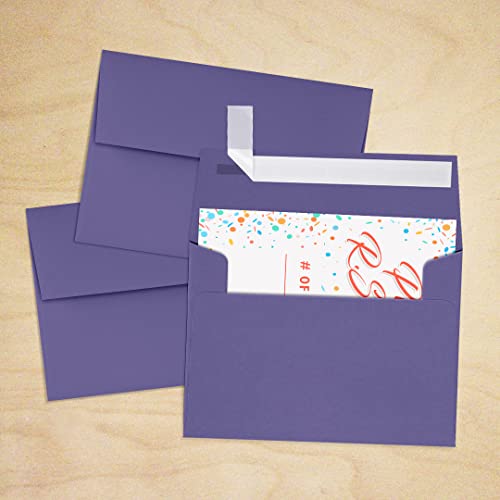 Luxpaper 4Bar A1 Invitation Envelopes | Peel & Press | 3 5/8" X 5 1/8" | Wisteria Purple | 80Lb. Text | 50 Qty #TOP6