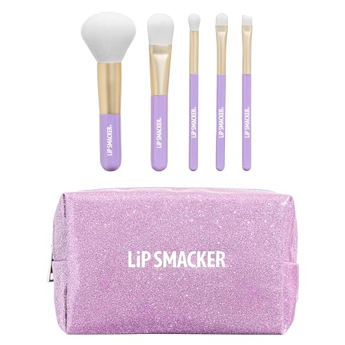Lip Smacker Holiday Makeup Brush Set, 6-Piece Makeup Brushes Set for Face Powders Creamy Blush, Eyeshadows and Eyeliners - Image 3