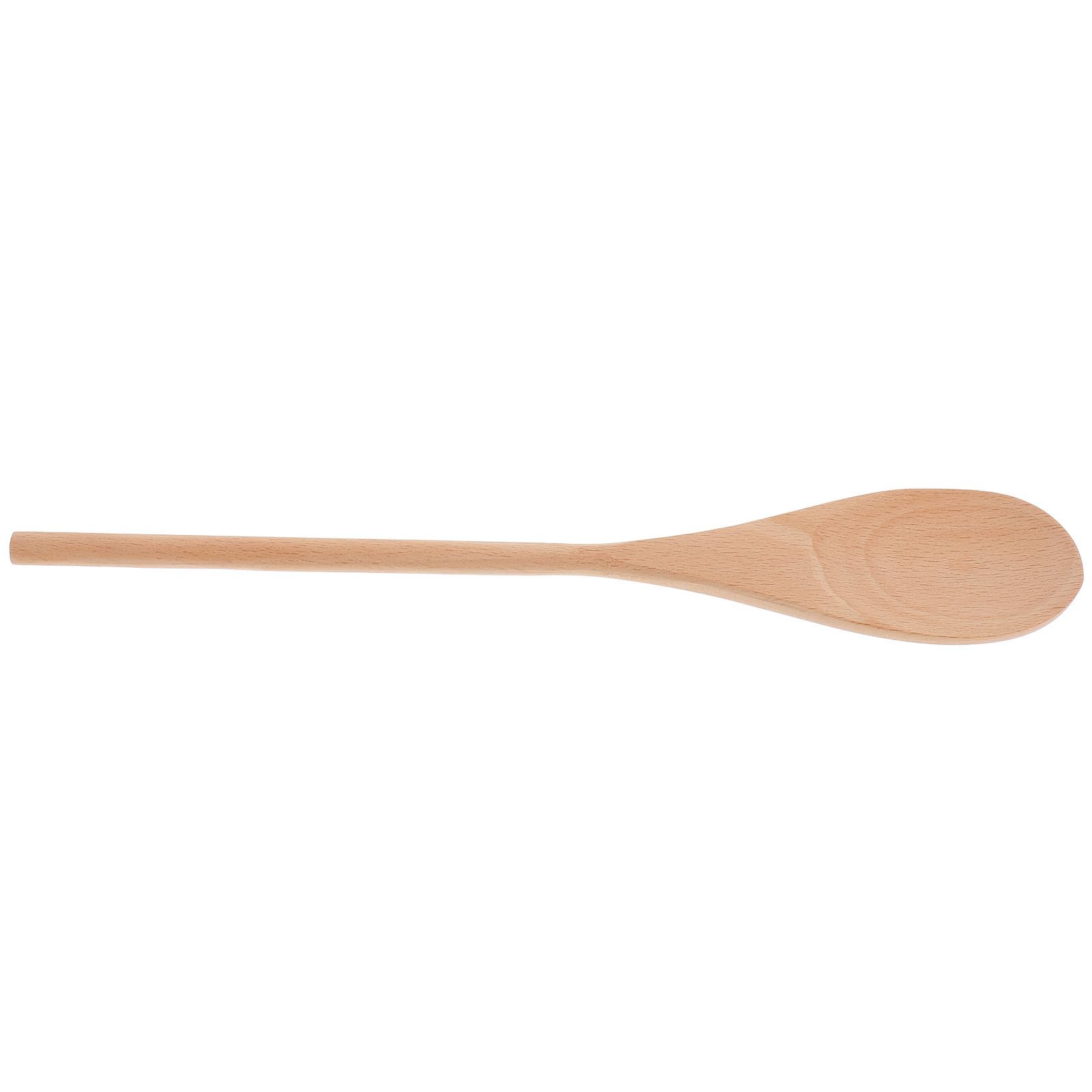 Juego de 24 Cucharas de Madera Mango Largo para Mezclar y Cocinar | Pintar, Diseño Blanco para DIY y Decoración, Utensilio Versátil, Tono Beige Natural