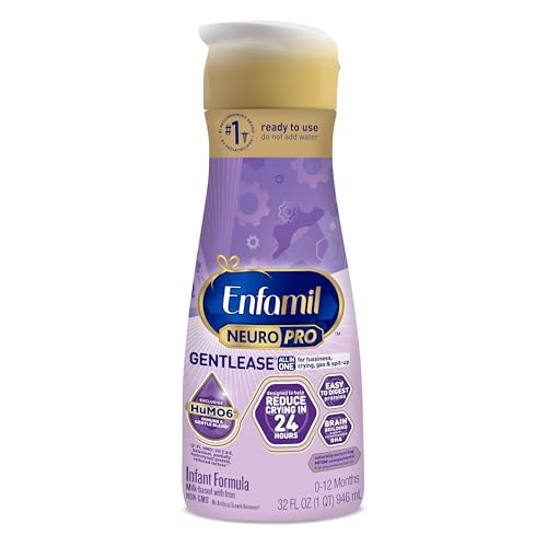 Image of Enfamil NeuroPro Gentlease Ready-to-Feed with Smaller Proteins for Easy Digestion, Brain Supporting DHA,Prebiotic,HuMO6* Blend,Baby Formula for easing Fussiness, Crying,Gas, Spit-up in 24hrs,32 Fl Oz