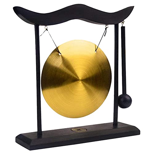 Uenede Brass Desktop Gong Pattern Ornament