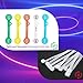 Cable Cord Organizer Magnetic Cord Organizers Twist Ties Magnet Clips Cord Wrap Keepers For Charging Cord Headphone Cord Holder Silicone Cable Strap Appliance Fridge Bookmark Whiteboard Keychain 5PACK