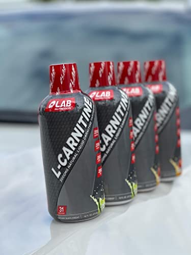 Lab Nutrition - L-Carnitine 3000 Mg Liquid Presentation, Supplement Drink, Stimulant Drink, 31 Servings, Lemon Lime #TOP5
