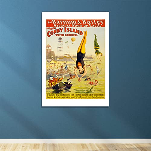 Affiche Barnum & Bailey Coney Island affiche encadrée grand format - 4