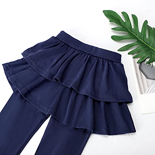 Image of KEREDA Girls Leggings Ruffle Skirt School Uniform Pants Kids Clothes 4-14 Years