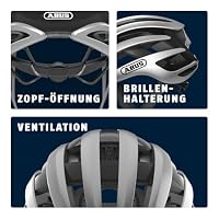 ABUS Rennradhelm AirBreaker - High-End Fahrradhelm für den professionellen Radsport - für Jugendliche und Erwachsene - Helm für Damen und Herren - Silber, Größe S – Ansicht 4