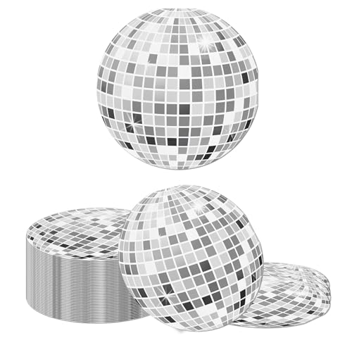 Kotkiddy 40 STK Serviettes Disque Décoratives Jetables 2 Couches 32cm X 32cm Années 70 80 90 Thème Anniversaire Enterrement de Vie de Jeune Fille Mariage...