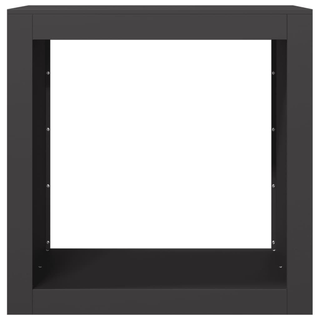 Homgoday Bastidor para leña, negro, 60 x 40 x 60 cm, de acero, decoración para muebles, leña, leña, leña, leña, leñera, apilable, estufa o estante de madera