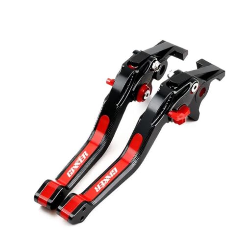 ���]�� �ɓK�� GIXXER 250SF 150 125 250 SF 2020-2025 �I�[�g�o�C 5D �u���[�L�N���b�`���o�[�A���~ CNC �����\�ȃo�C�N�u���[�L���o�[(Black Red)