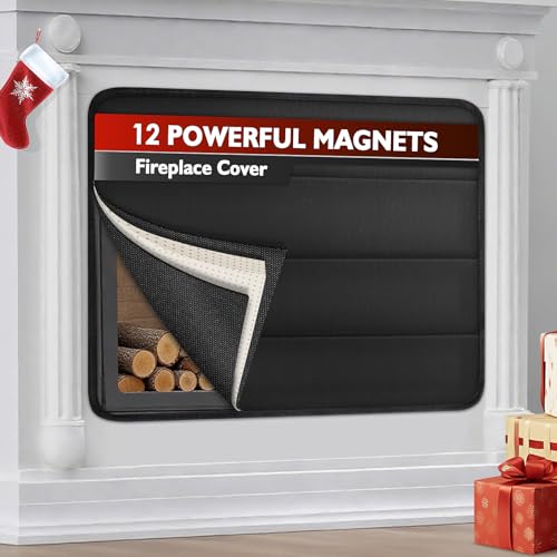 Magnetic Fireplace Cover with 12 Magnets
