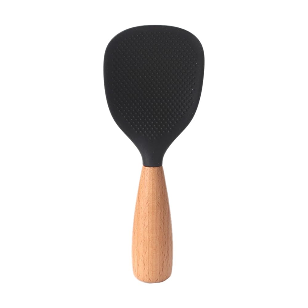 CTRLZS Black Silicone Rice Shovel Internet Celebrity Non-Stick Rice Spoon Rice Cooker Special Rice Shovel