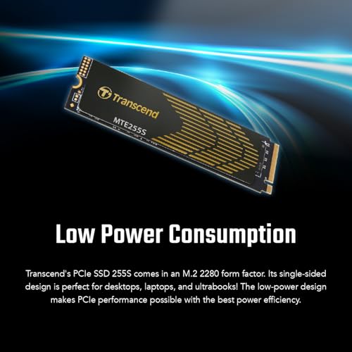 Image of Transcend M.2 2280 1TB Gen4x4 Internal SSD with Heatsink, Up to 7,400MB /s | Storage Expansion for PS5 /PC /Laptop, Tailored for Gamer /Video Editor /High-End Creator /AI Developer, PCIe 4 NVMe, 3D TLC NAND