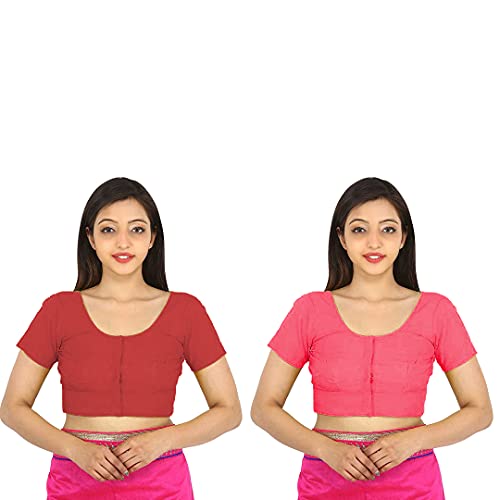 Image of Namita Women's Rubia Cotton Solid Half Sleeve Blouse