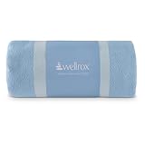 Wellrox Microfiber Yoga Mat Towel with Grip – Ultra Absorbent, Super Soft, and Quick Dry Hot Yoga Towel Non Slip for Pilates, Bikram, and Fitness Workouts (74" x 26", Blue)