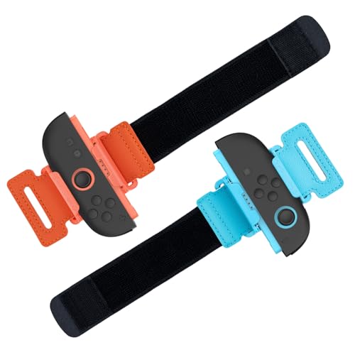 Mcbazel Armband für Nintendo Switch 2 Joycon 2025, Just Dance 2025 Switch Armband Handgurt Controller Zubehör Handgelenksschlaufe für Nintendo Switch 2 Joycon Controller - Orange & Blau