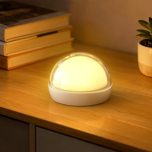 ZEEHOO Night Light, Portable Wireless Rechargeable Egg Lamp for Nursery & Bedroom, 2000mAh Dimmable Bedside LED Night Light (8 Colors, 4 Modes), Soft Eye-Caring Ambient Lamp for Kids, Toddle