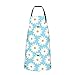 Grembiule da cucina, fiore margherita, ape blu, grembiuli con tasche, bavaglino regolabile per uomo, donna, divertente, carino, impermeabile, chef, casa, arte, grembiule, grigliate, barbecue, disegn