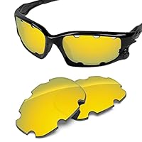Tintart Lentes de desempenho compatíveis com Oakley Split Jacket ventilada polarizada gravada - amarelo dourado