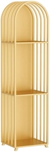 AVEO Estantería de hierro en forma de arco, estantería de moda, estante multifuncional para periódicos para oficina en casa, estantería de 11.8 x