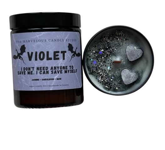 Violet Sorrengail Candle | Literary Gift | Bookish Vegan Candle (8oz Candle)