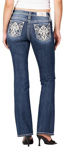 Miss Me Women's Heaven Sent Mid-Rise Bootcut Jeans