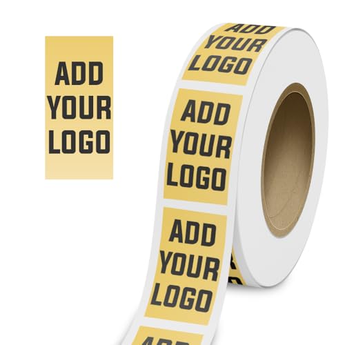 LabelsNstickers Custom Printed Standard Label Rolls - Rectangle - 2 x 3 - Gold Metallic Foil - 125 Labels/Roll