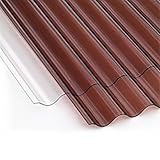 セイコーテクノ ポリカ 波板 熱線遮断 8尺 2420x655mm ポリカーボネート 10枚セット エンボスブロンズ(JIS規格品)