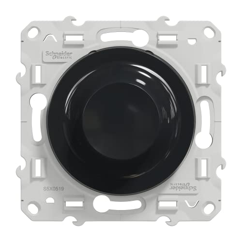 Schneider Electric - Odace - Variateur de lumière universel en 2 ou 3 fils 3W 100W(Led)- Anthracite - S540519