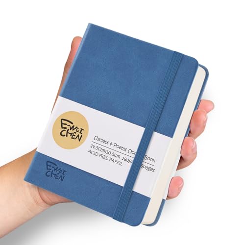 Image of 5.7x4.1in Hardcover Blank Sketchbook for Drawing 180gsm 96Pages,Dark Blue
