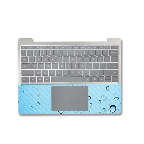 Image of MightySkins Carbon Fiber Skin Compatible with Microsoft Surface Laptop Go 3 (2023) Full Wrap Kit - Rainy Day | Protective, Durable Textured Carbon Fiber Finish | Made in The USA