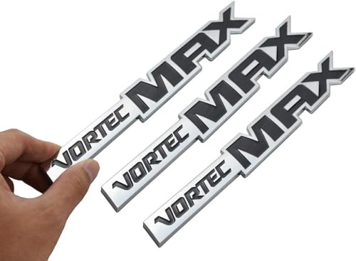 Image of 3Pcs Vortec MAX High Output Emblems Car Badges 3D Decal Replacement for Silverado (Chrome /Black)