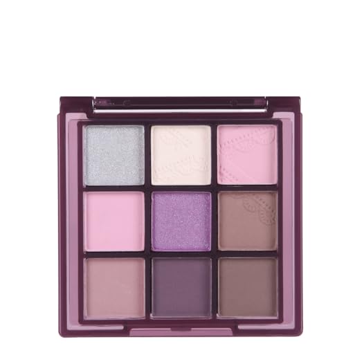 Beteligir Palette de fards à paupières scintillants verts mats de 15 couleurs, palettes de maquillage hautement pigmentées, palette de fards à paupières métalliques Creme Shimmer (Purple)