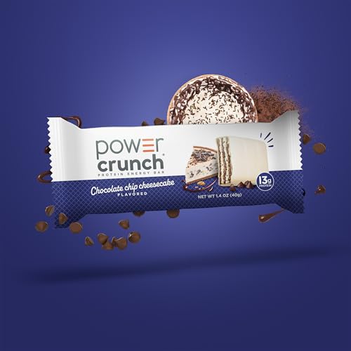 Image of Power Crunch Protein Energy Wafer Bars, Chocolate Chip Cheesecake, 1.4 Ounce (12 Count)