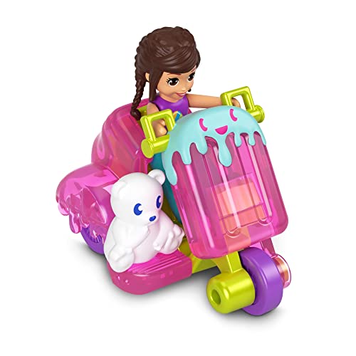 Muñeca Polly con Oso y Scooter Polly Pocket miniatura 3