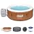 Coleman Ponderosa AirJet 2 to 4 Person Inflatable Hot Tub Round Portable Outdoor Spa w/ 120 AirJets & EnergySense Energy Saving Cover, Orange