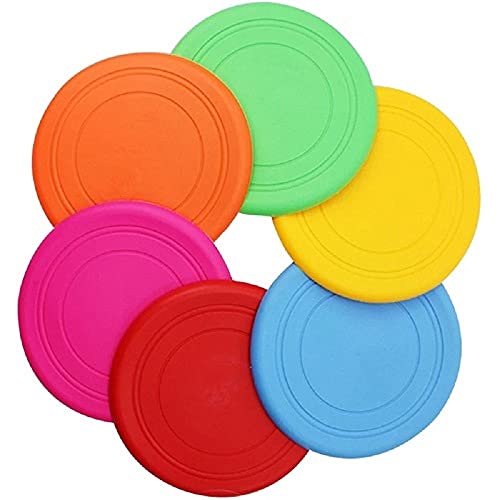 AIWENXIE Dog Flying DiscsTraining Toys -Soft Flying Discs- Silicone Flying Discs 6 Pack- Flying Discs Game