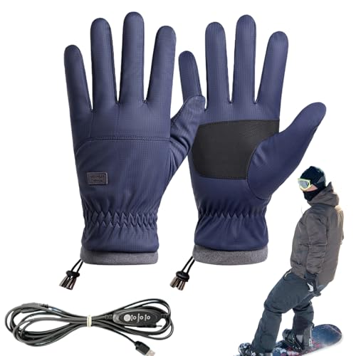 Mitones térmicos impermeables de invierno con calefacción USB para mujer