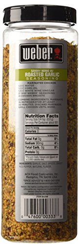 Weber All Natural Savory Herbs W/ Roasted Garlic Seasoning, No Msg, Gluten Free #TOP1
