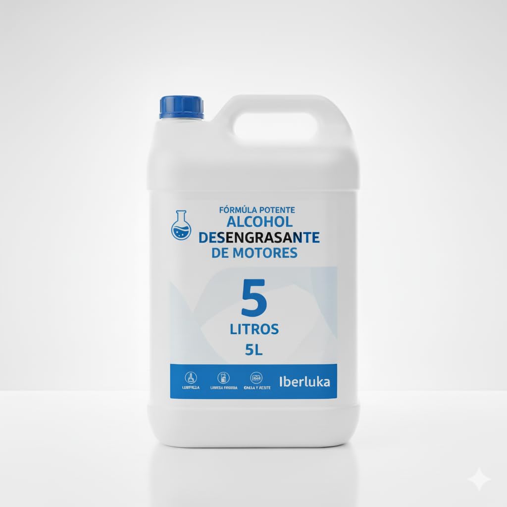 Desengrasante Industrial Profesional para Coches, Motores, Motos, Limpiador de Grasa y Aceite, Multiusos para Herramientas (5L)