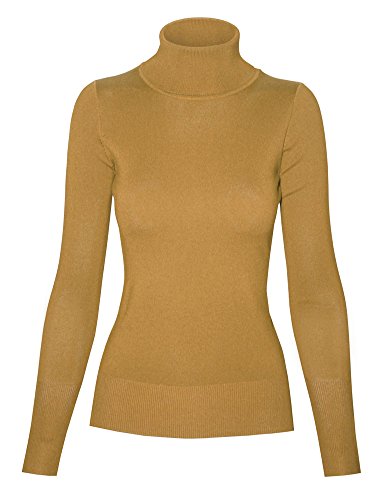 Image of Cielo Womens Solid Basic Stretch Turtleneck Pullover Knit Sweater