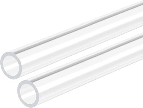 DMiotech 2pcs 0.394 in x 0.551 in 12" tubo de acrílico transparente rígido tubo de plástico para acuario tubería de agua, sistema de refrigeración