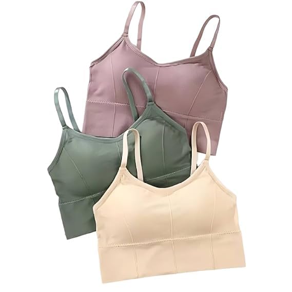 Image of Acnos 7 Colors Women's Wirefree Non Padded Super Combed Cotton Elastane Stretch Medium Coverage Everyday Bra with Concealed Shaper Panel and Adjustable