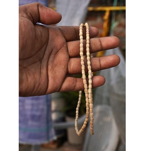 Image of ISKCON VRINDAVAN Original Tulsi Kanthi Mala - Unisex Adult Jaap Chanting Mala from Vrindavan Dham