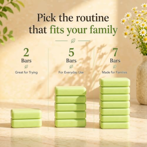 Image of KELEBS Hypoallergenic Kids Soap Bar 2-Pack | Organic & Gentle Chamomile Body Wash for Children | Natural Ingredients | Fun Bath Time