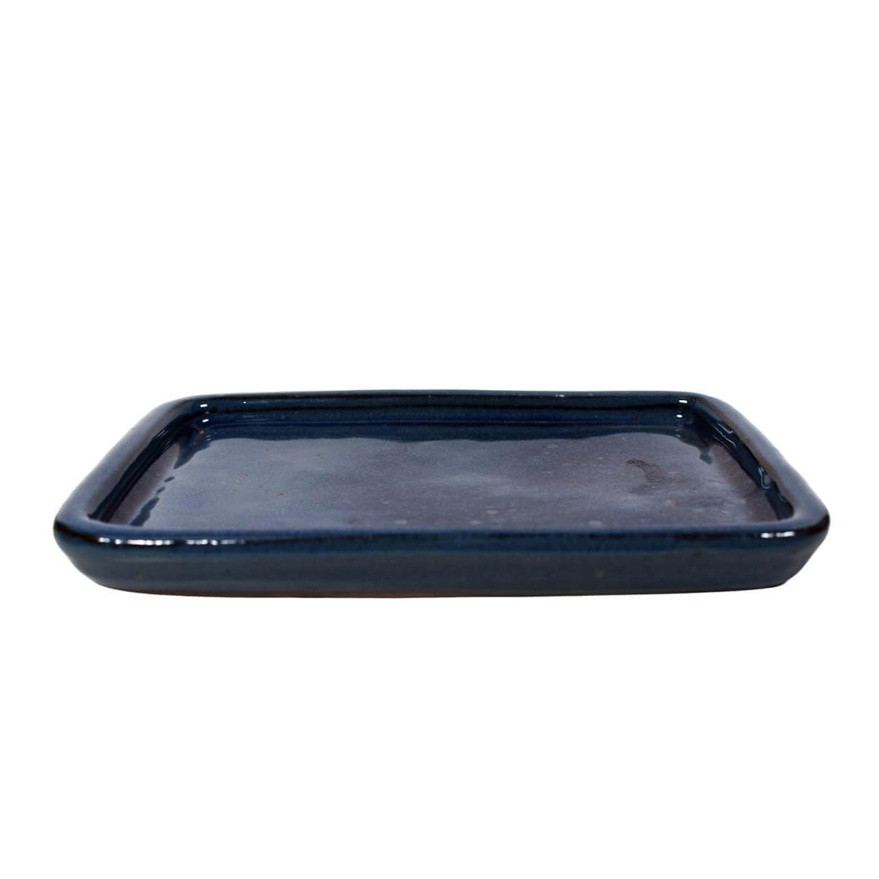 Bonsai Drip Tray - Blue Rectangle - 160x120mm | Ceramic Bonsai Tray