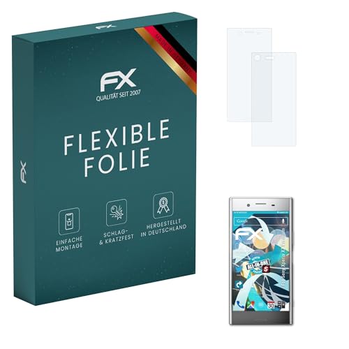 atFoliX Schutzfolie kompatibel mit Sony Xperia XZ Premium Folie, ultraklare & flexible FX Bildschirmschutzfolie (3er Set)