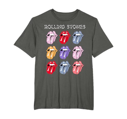Lengua multicolor oficial de The Rolling Stones HD Camiseta