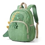 mommore Corduroy Toddler Backpack for Boys Girls 2-4, 3D Cute Preschool Kindergarten Daycare Backpacks - 13' H Kids School Bookbag for Boys - Dinosaur