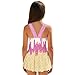 Pugasmiru Ice Cream Pattern Girls Modest Swim Dress with UPF 50+ Protection - One Piece Skirted Bathing Suit, Wide Straps, Quick-Dry Fabric for All-Day Comfort